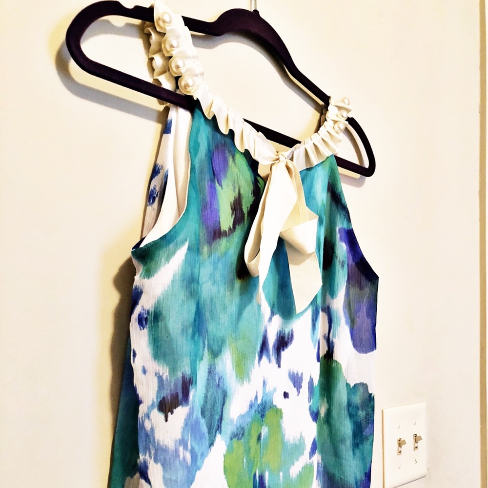 💥Gorgeous Multicolor Top with Pearl Neckline - Picture 7 of 7